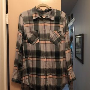 Merona plaid blouse XL
